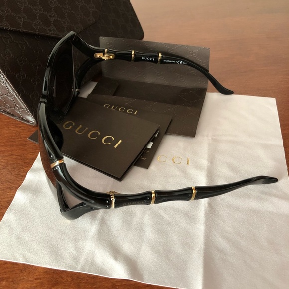 Gucci Bamboo Brown Gradient Sunglasses - Picture 3 of 5